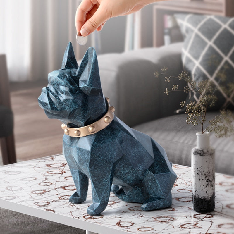 french bulldog coin bank box piggy bank figurine home decorations coin storage box holder toy child gift money box dog for kids acacuss