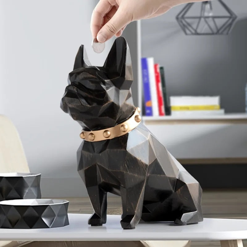french bulldog coin bank box piggy bank figurine home decorations coin storage box holder toy child gift money box dog for kids acacuss