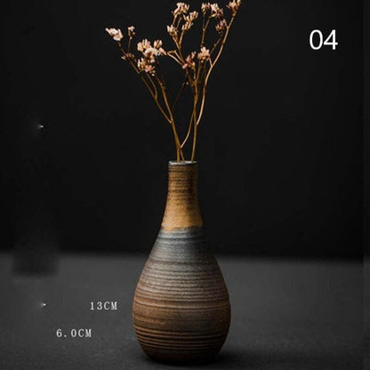ACACUSS Japanese Terracotta Table Vase Pottery best house warming ornaments gift - ACACUSS